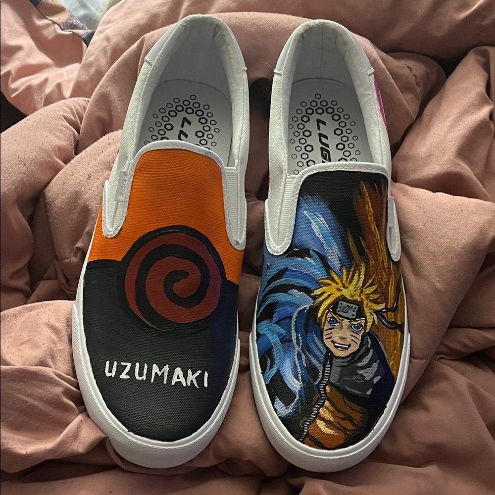 Lugz Uzumaki Themed Slip-On Loafers - Orange, Blue, Black, White